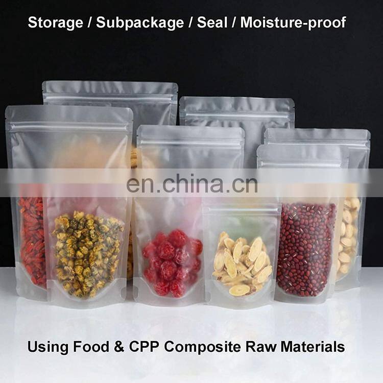 Food Packaging Packing Zip Lock Plastic Bags Standing Up Pouch Food Clear For Zipper Zip Lock
