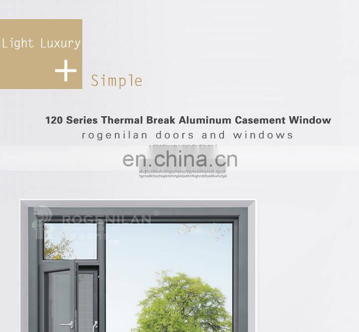 High Quality Large Thermal Break FrameTwo Panel Aluminum Frame Casement Window