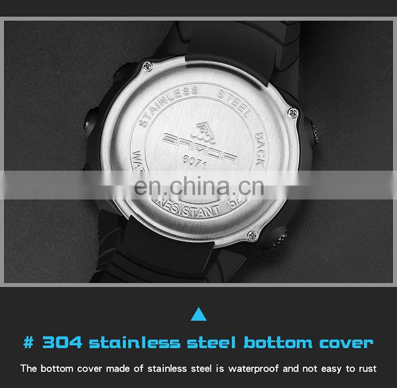 Sanda 6071 Outdoor Sports Watches Digital Male Chronograph Water Resistant Clock Watch Men