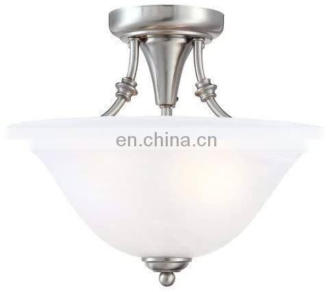 Indoor White Glass LED/E26 Small cone-shaped ceiling chandelier hotel bedroom living room