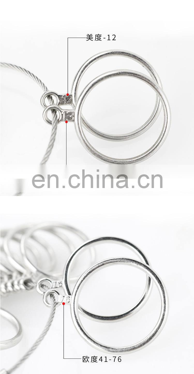 EU/JP/KR/UK/US Useful Standard Jewelry Measuring Tool Rings Size Metal Finger Ring Sizer Measure Gauge
