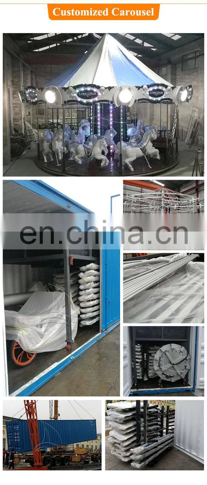 Hot selling product carousel christmas rides best animal kids ride horse for sale Factory Direct Price