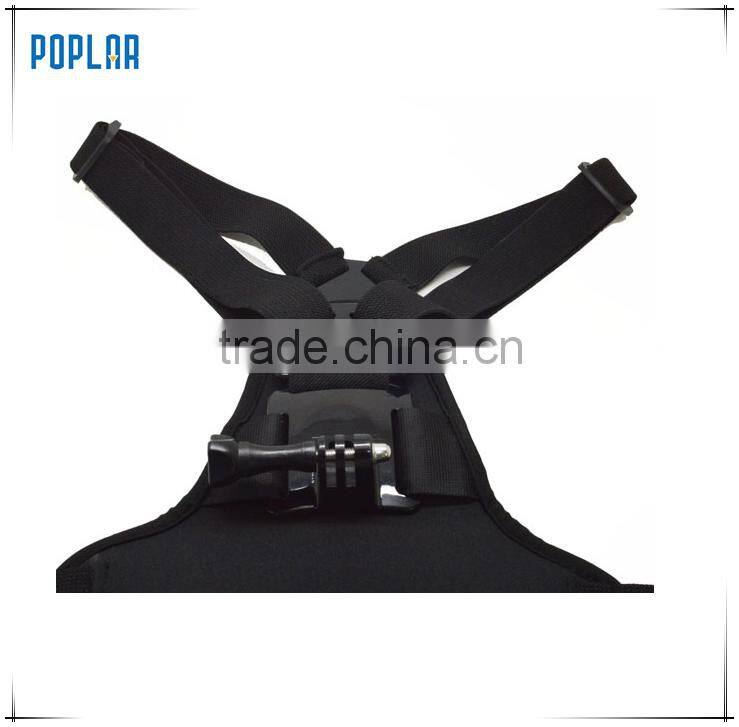 Poplar Factory price wholesale gopros harness chest strap for gopros camera heros 4 3+ 3 2 1.