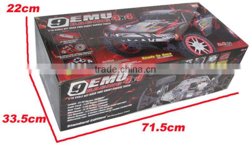 Minitudou High Speed car large 2.4G 4D RC Brush Monster 1/10 Electric Short course truck 1:10 scale model trucks