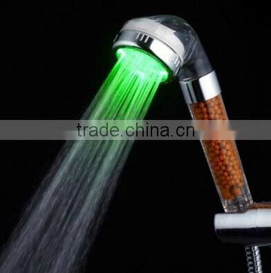 Chrome ABS LED water saving shower head