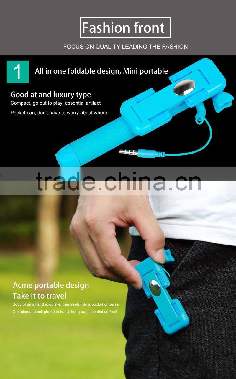 Factory directly selfie stick with jack cable ,Pen Size Super Mini Selfie Stick mini pod for cellphone