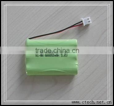 3.6v 1300mah rechargeable ni-mh battery pack