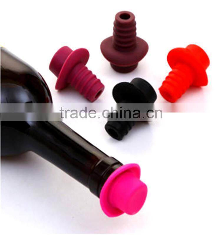 custom design silicone rubber wine bottle stopper