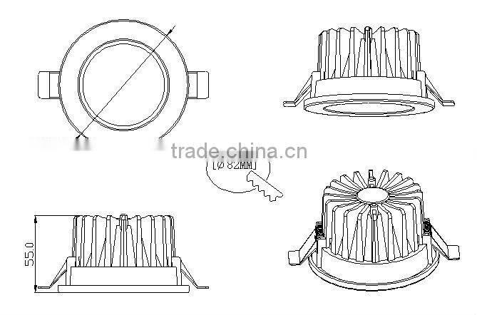 high lumin 5W LED Downlights