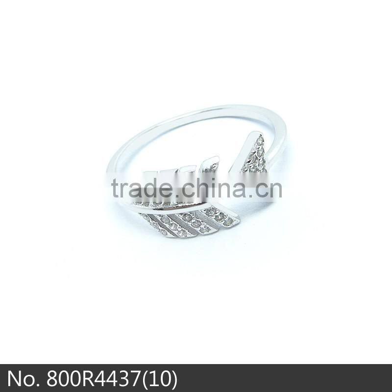 Perfect workmanship korea styles sterling silver jewelry gold plated small arrow rings for girls