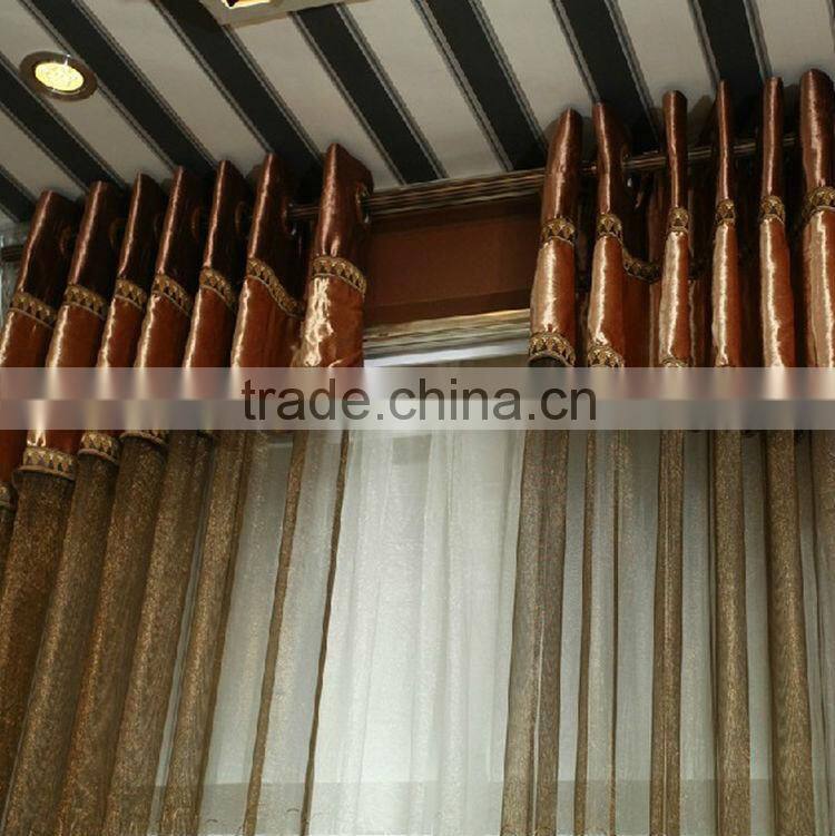 Fashion elegant top grade polyester embossing luxury wholesale curtain