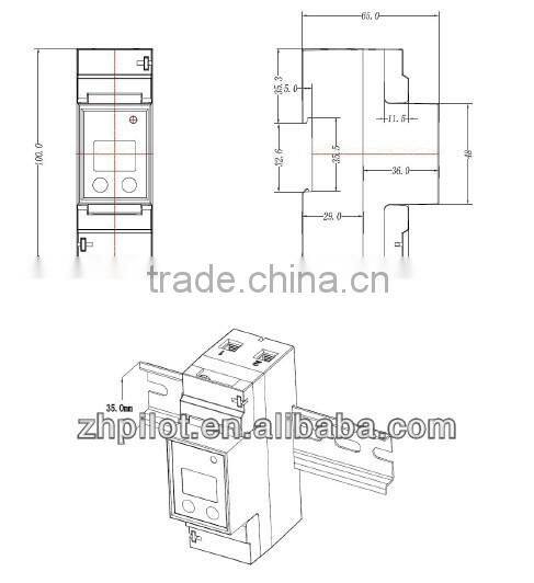 PILOT SPM91 Din rail MODBUS single phase digital Energy Meter