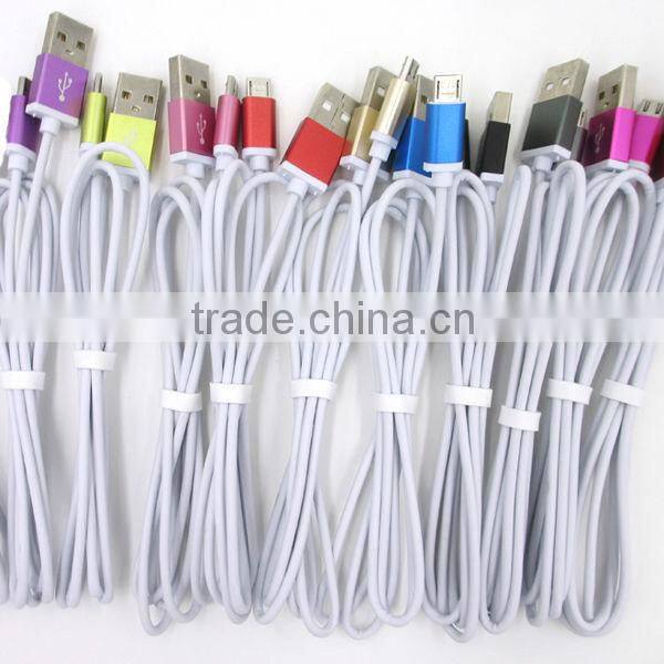 Aluminium USB Data Cable for iphone for samsung for iphone Metal USB Cable