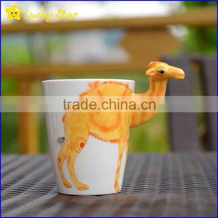 Ceramic 3D animal shape mugs for coffee or tea novelty cups food grade stoneware