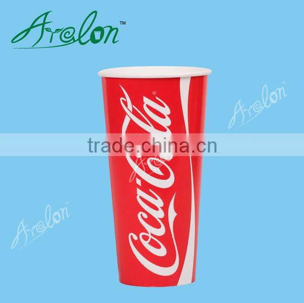 22oz cold drink paper cup double PE paper cup cola cup
