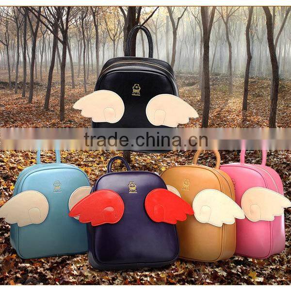 Cute small backpack the best ladies match item with changable wings