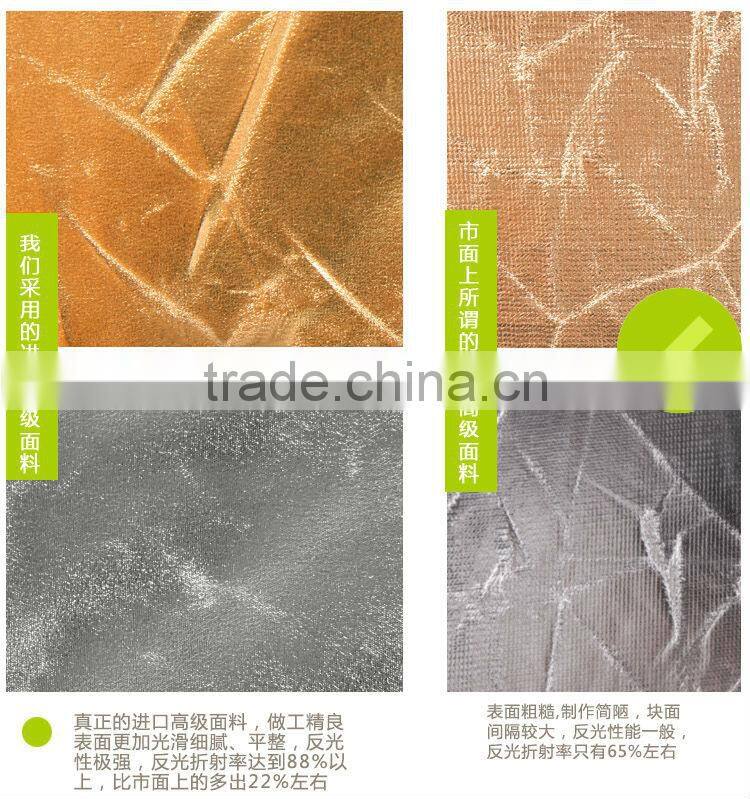 110CM Double Hand-held 5-in-1 Studio Reflector Silver/White/Black/Gold/Soft