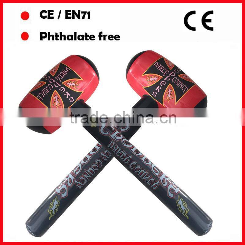 Phthalate free PVC inflatable red hammers with logo for promotion