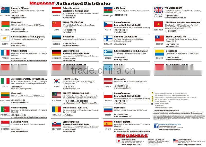 High quality Megabass artificial bait lure with unique water shockwave