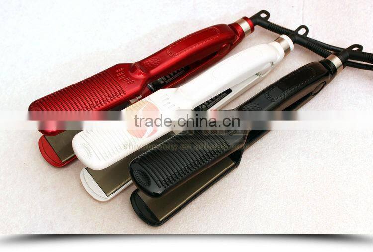 Professional 2 in 1 hair straightener flat iron and curling irons LED display 2.5 meter 360 power cord SY-891