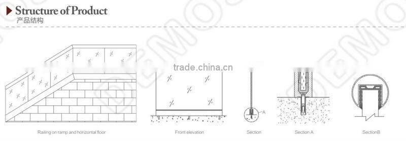 high quality balcony railing design aluminum for sale