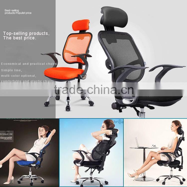 Hot sale Black Ergonomic Mesh office chair with adjustable headrest J18