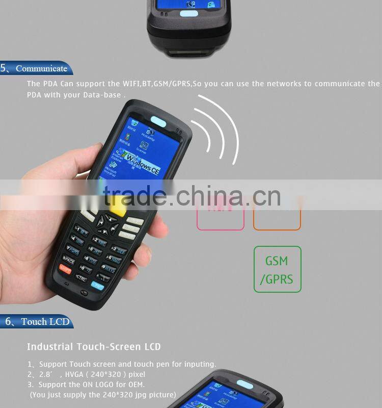 OEM Unique Black Rugged Tablet WinCE Mobile Barcode Scanner