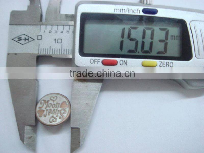 15mm embossed cute washable snap button