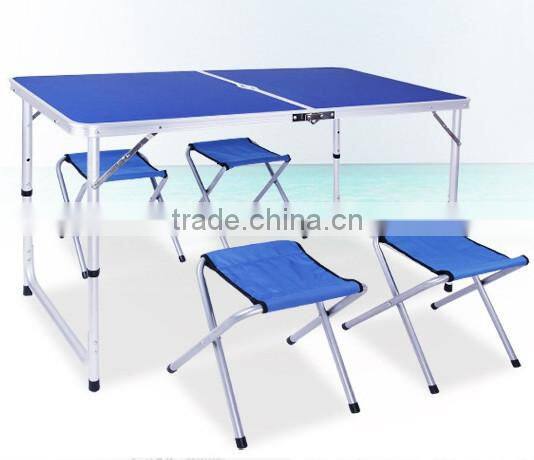 Camping portable aluminum adjustable height folding picnic table