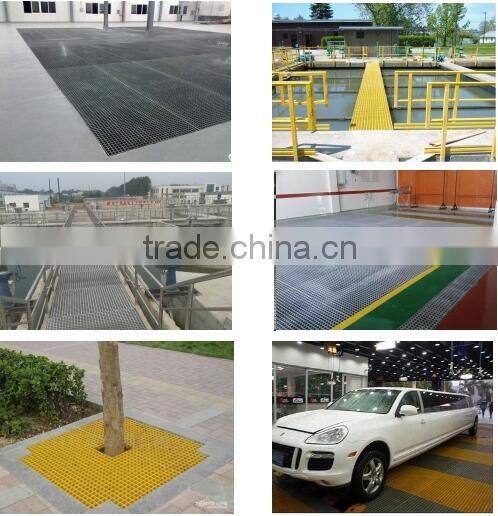 High strength and durable industrial pultruded platform walking FRP grating