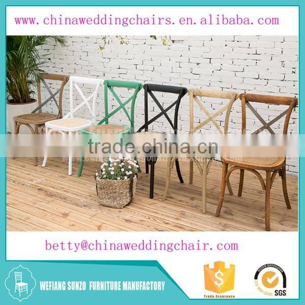 Classic Bistro Super Cross Back Wooden Dining Chairs