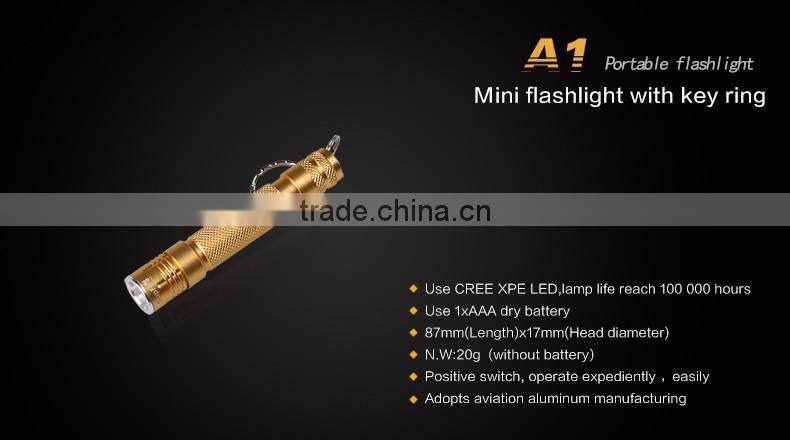 Supfire 20g gift mini keyring led flashlight