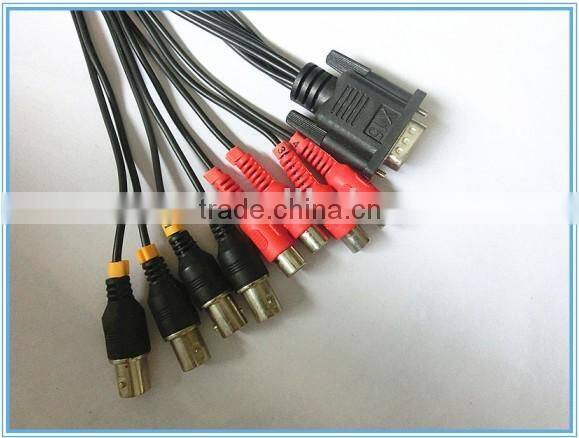 HDB 15P to 4BNC+4RCA cable