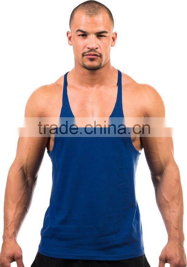 Blank Poly-Cotton Stringer Tank tops,Muscle tank tops, Mens custom vest for gym fitness Bodybuilder