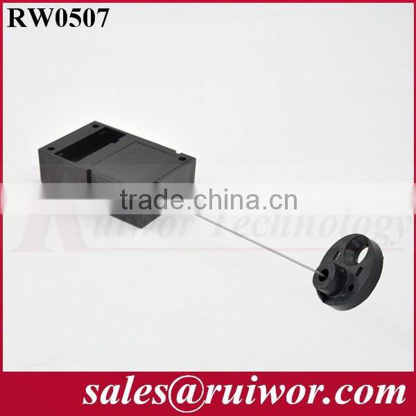 RuiWor RW0501 Cuboid Retracted Anti Theft Display Cord with Ring Terminal Cable End Install by 3M Adhesive Tape or Screw