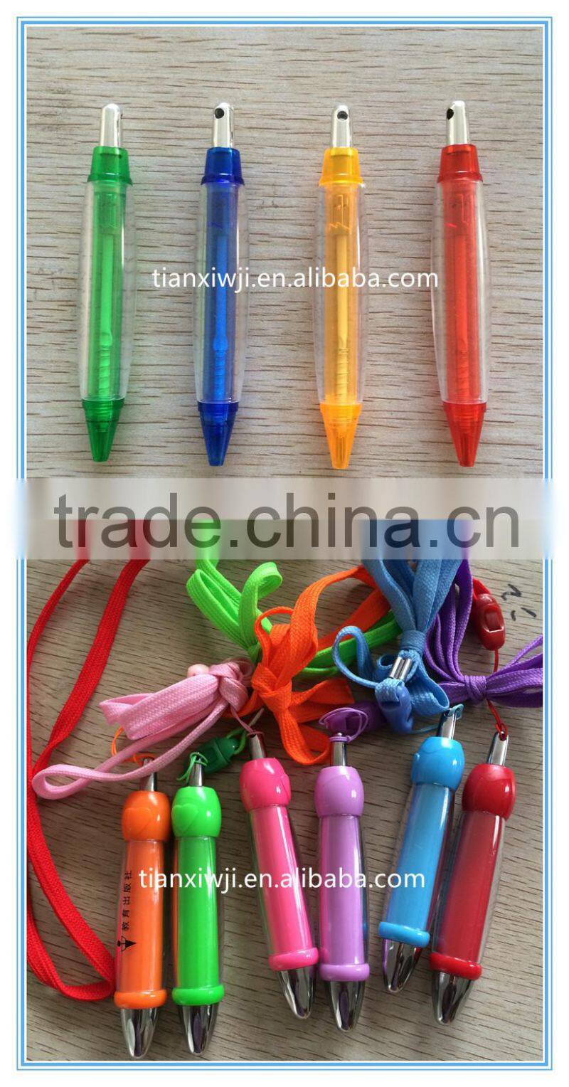 Wholesale logo print neck string mini pen