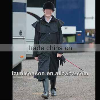 Unisex equestrian clothing horse riding raincoat