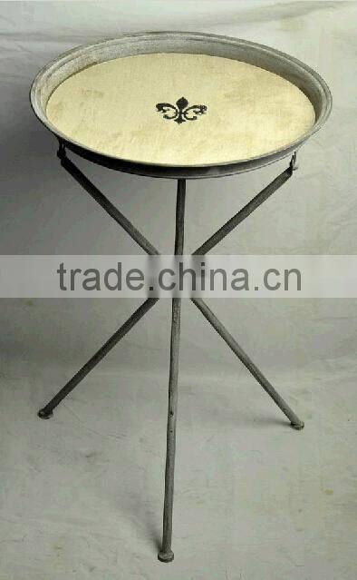 Vintage style metal folding storage trays with legs