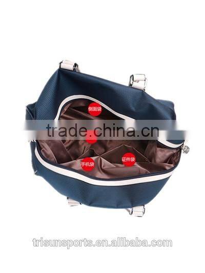 hot sale promotional large capacity polyester and leather rolling duffel travel bags