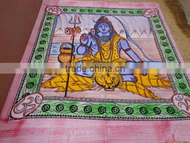 indian hindu gods printed bedsheets tapestries