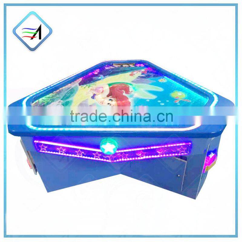 Coin Operated Machine 3 Players Mini Fish Game Air Hockey Table For Sale