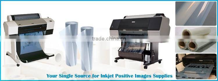 Waterproof Translucent Positive Screen Printing PET Film for Inkjet Plotter 100mic