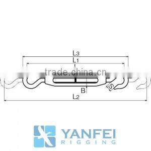 Stainless Steel European Type Turnbuckle Hook & Hook