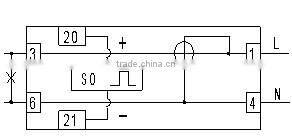 127V 230V 5(30)A single phase din rail active energy meter with analog display