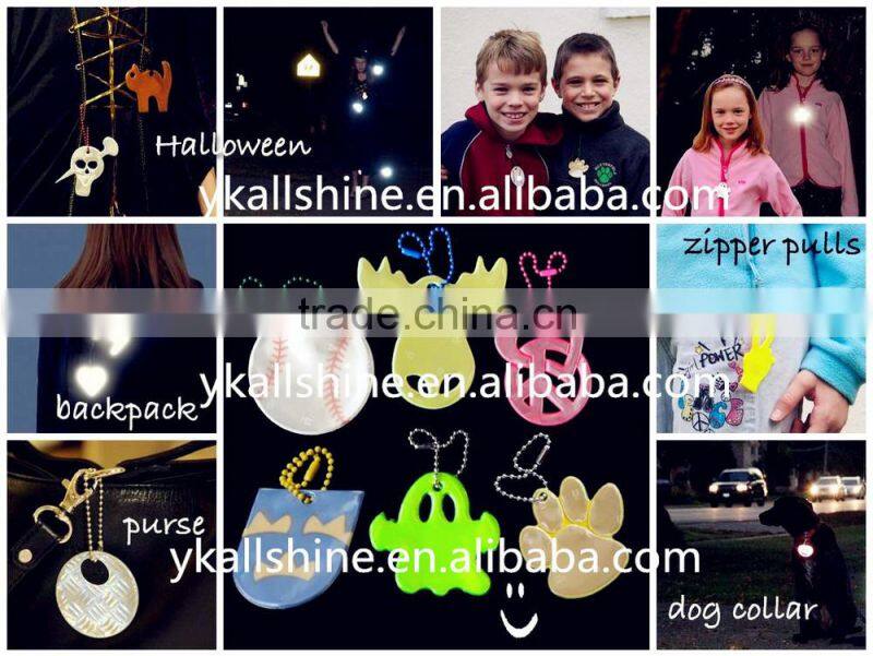 smile face shape soft pvc reflector