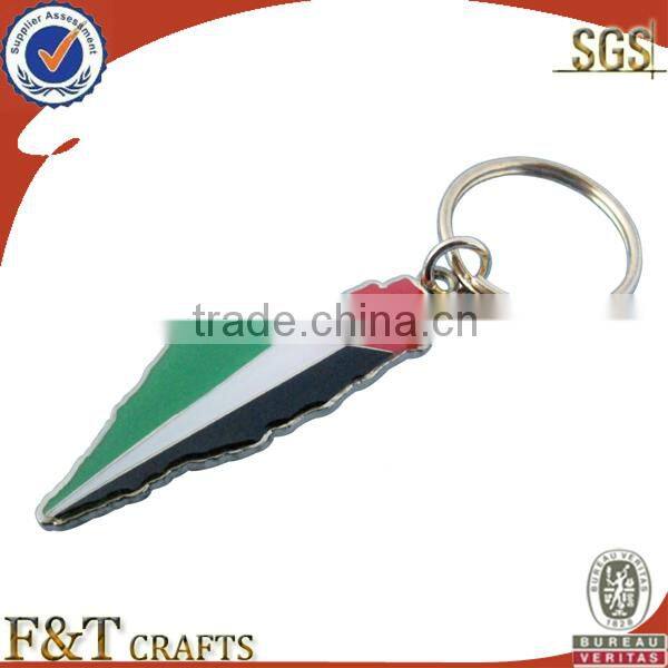 cheap no minimum stainless steel offset print keychain promotion for business gift