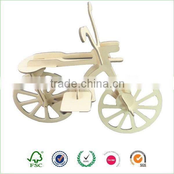 Educational bike shaped diy 3d puzzle