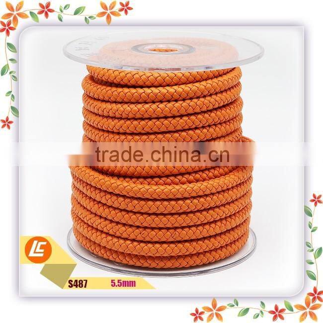 Best Quality Weave Round Leather Cord 5.5mm
