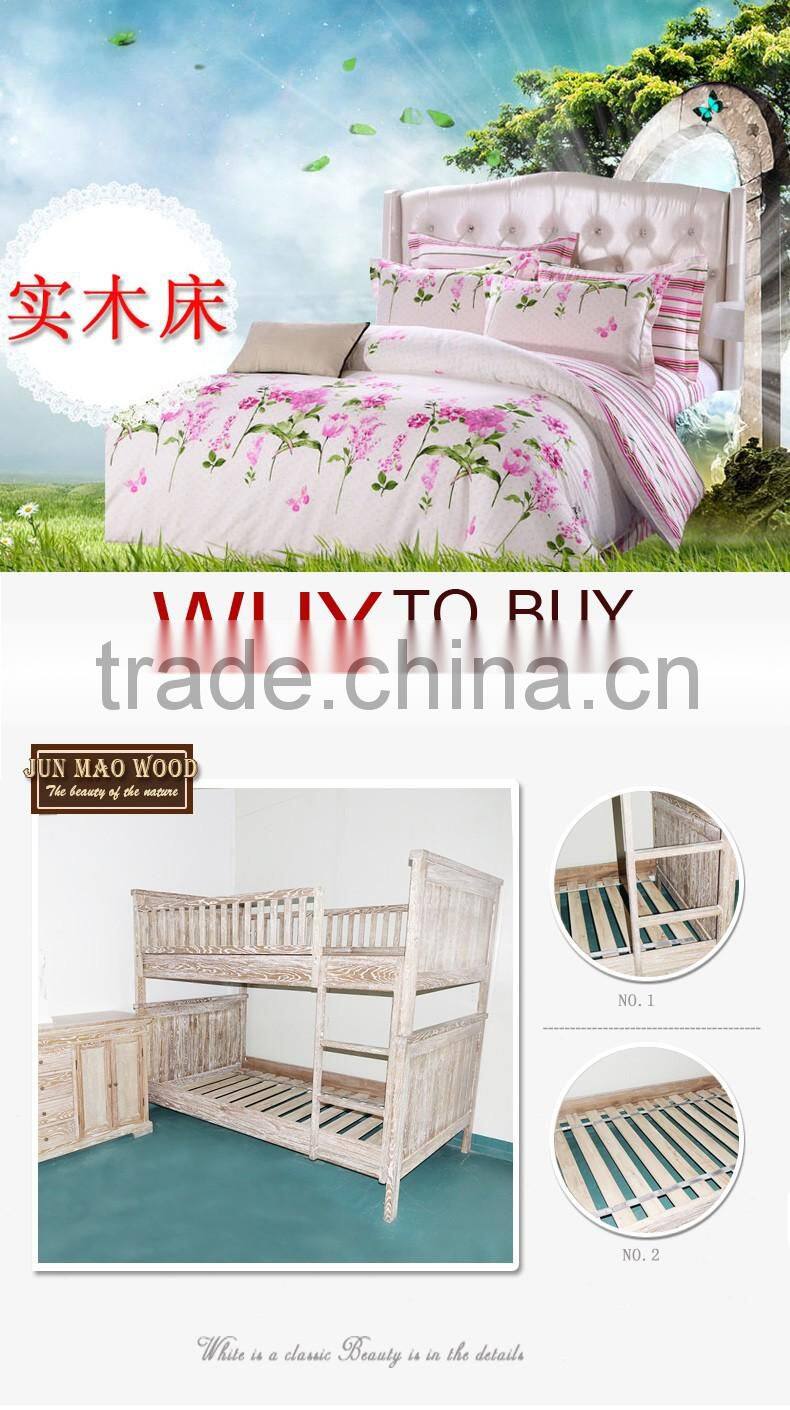 Classical Furniture Wooden Bunk Beds Frame Double Deck Bed For Children