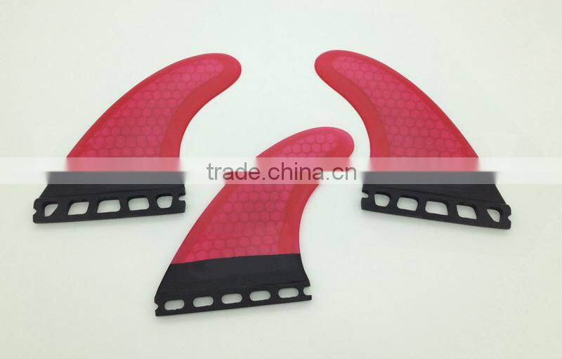 Green carbon reinforce honeycomb surfboard fins